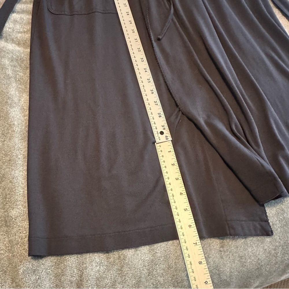 VTG Nordstrom 100% Pima Cotton L XL Sleep Night Robe Dark Blue Bath Soft Lounge - Picture 6 of 6